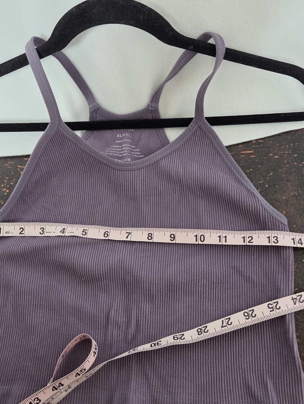 Ododos Ribbed Lavender Crop Tank Top - Women Xl Sport Bra - Picture 7 of 7